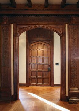 Jacobean Transitional Door - traditional - interior doors - dallas - Hull Historical Traditional Interior Doors, Tudor Decor, Historic Doors, English Tudor Homes, Transitional Doors, Tudor Cottage, Revival Architecture, Tudor Style Homes, English Tudor