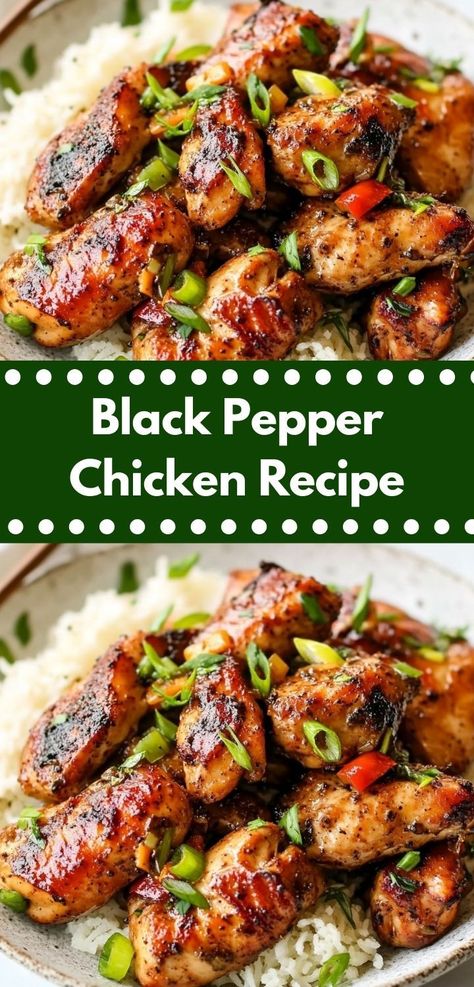 Looking for a quick and flavorful dinner? This Black Pepper Chicken Recipe is the ultimate easy chicken dinner, delivering a bold, savory taste that your whole family will love. Perfect for busy weeknights! Black Peppered Chicken, Date Night Dinner Recipes Chicken, Hearty Chicken Recipes, Chicken Peppers Recipe, Diced Chicken Recipes Easy, Chicken And Pepper Recipes, Garlic Pepper Chicken, Diced Chicken Recipes, Black Pepper Chicken Recipe