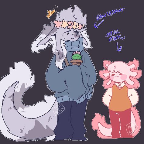 Axolotl Oc Drawing, Axolotl Oc Art, Axolotl People, Axolotl Fursona, Sea Bunny Oc, Axolotl Drawings, Lamb Oc, Axolotl Oc, Sir Fluff