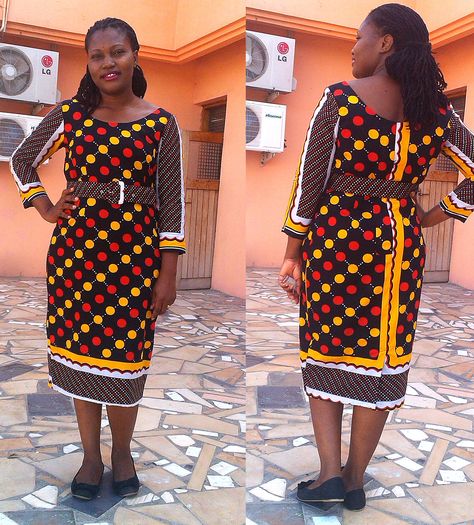 African Print KHANGA DRESS from HILGET DESIGNS Khanga Dress Designs, Tanzanian Fabric, Khanga Dress, Plus Size Party Wear, Fabric Handbags, Kitenge, African Wear, African Design, African Inspired