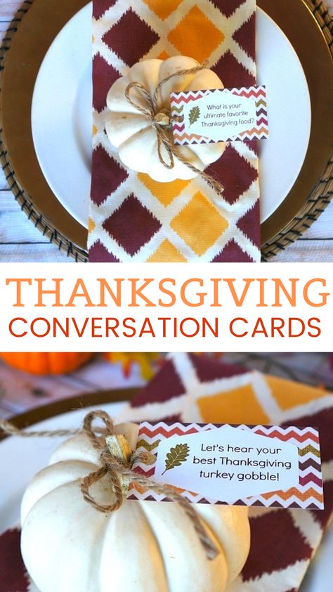 Thanksgiving Table Questions, Thanksgiving Table Talk, Thanksgiving Conversation Starters, Dinner Conversation Starters, Thanksgiving Questions, Table Topics, Free Printable Thanksgiving, Family Dinner Table, Best Thanksgiving Recipes