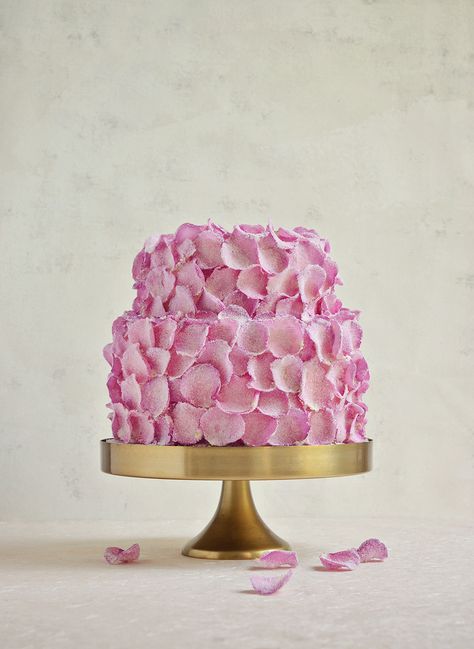 Rose Petal Cake Decoration, Cake Two Tier, Rose Petal Cake, Rose Cakes, Homemade Raspberry Jam, Petal Cake, Two Tier Cake, Fantasy Cake, 1st Birthday Cake Topper