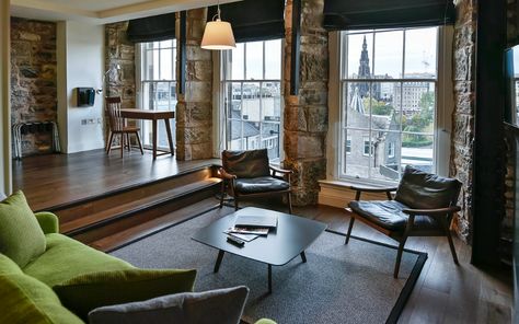 London Apartment Interior, Edinburgh Apartment, European Apartment, Open Plan Apartment, Apartment View, Old Apartments, Furniture Placement, Apartment Aesthetic, London Apartment