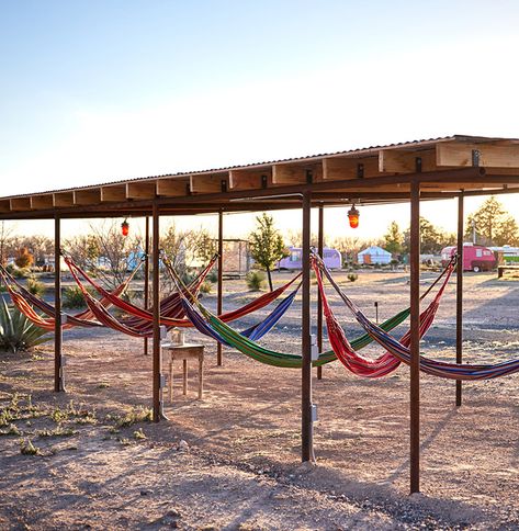 Hammock Pavilion, Outdoor Hangout Area, Hammock Ideas Backyard, Hammock Garden, Joshua Tree Airbnb, Hunting Property, Tiny House Village, Backyard Hammock, Farm Plans