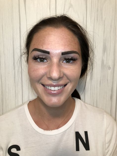 Microblading by Sleek Line Brows Bad Microblading, Microblading Eyebrows, Permanent Makeup, Microblading, Beautiful Pictures, Eyebrows, That Look, Sleek, Makeup