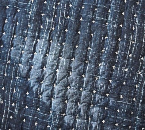 Blue Bedding | Pottery Barn Moon And Stars Quilt, Celestial Quilt, Cozy Blue Bedroom, Night Sky Quilt, Indigo Blanket, Pottery Barn Quilts, Cross Stitch Quilt, Indigo Quilt, Indigo Design