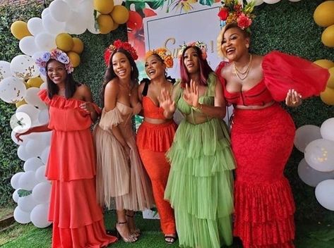 Tea Party Outfits For Black Women Plus Size, Plus Size Tea Party Outfit Ideas, Plus Size Tea Party Outfit, Group Color Coordinated Outfits, Color Coordinated Outfits Friends, Tea Party Outfits For Black Women, High Tea Party Outfit, Color Coordinated Outfits, Birthday Party Tea Party