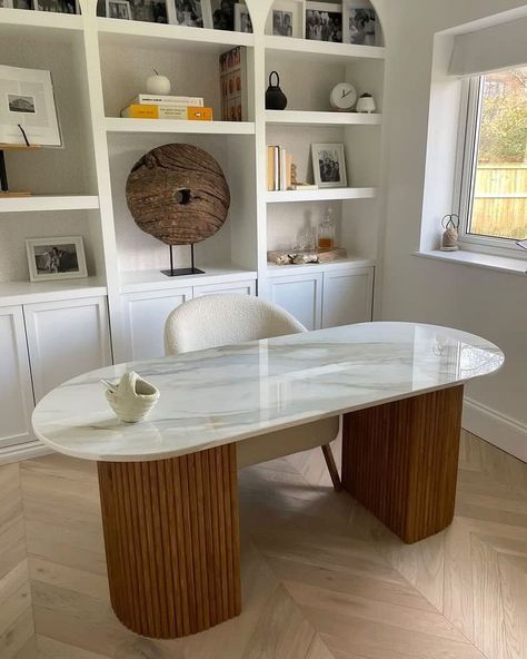 All In Stone on Instagram: "Thanks to @walshandcointerior for the photos of the bespoke desk top we supplied! 😍 A beautiful piece of Calacatta Hermitage. Thank…" Stone Top Desk, Marble Desk, Desk Top, Stone Top, Bespoke, Marble, Desk, Stone, On Instagram