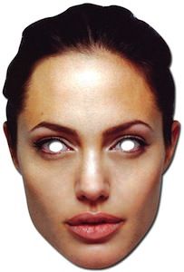 Angelina Jolie Mask Celebrity Face Mask, Cardboard Mask, Average Face, Celebrity Mask, Shirt Sketch, Mascaras Halloween, Printable Masks, Celebrity Faces, Paper Mask