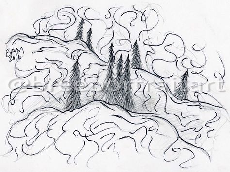 Inktober Day 27: Fog #inktober #drawloween #sketchtober #inktoberday27 #crosshatching #pointillism #art #artist #ink #sketch #realistic #halloween #october #spooky #spoopy #fog #forest #mist #smoke #pinetrees #coniferous #spindly Fog Drawings, Mist Drawing, Sketch Realistic, Town Drawing, Key Animation, Forest Mist, Fog Forest, Cross Hatching, Pen Sketch