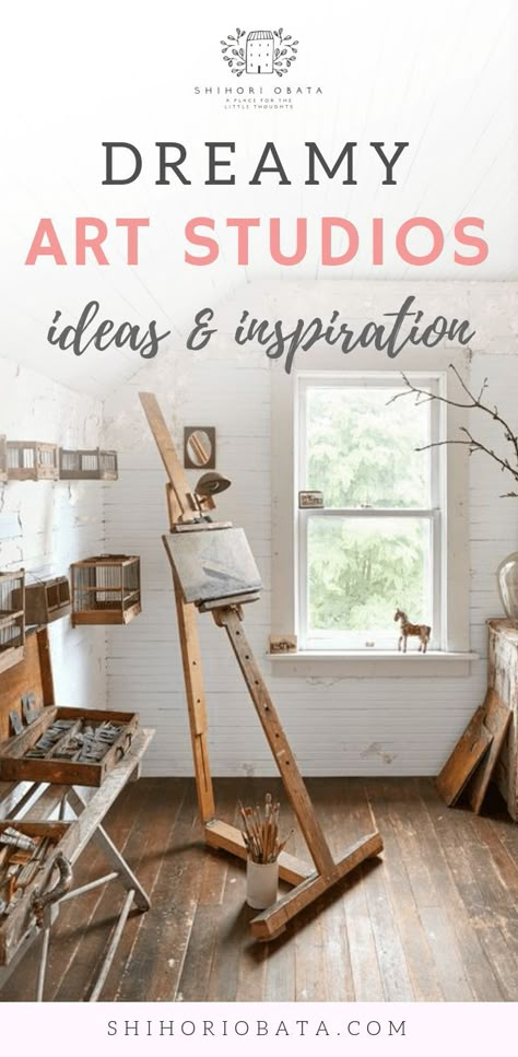 Art Studio Desks, Oil Painters Studio, Small Paint Studio Ideas, Art Studio Small Space Ideas, Ways To Organize Art Supplies, Small Painting Studio Ideas, Art Studio With Plants, Home Art Studio Organization, Art Studio Ideas Workspaces