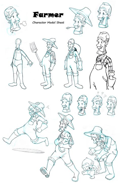 These are Farmer character designs for mobile game "Catch the Monkey".    https://itunes.apple.com/ca/app/catch-the-monkey/id495509241?mt=8 Farmer Illustration Character, Farmer Cartoon Character, Farmer Character Design, Farmer Drawing, Cartoon Farmer, Farmer Character, Farmer Cartoon, Farmer Illustration, Doodle People