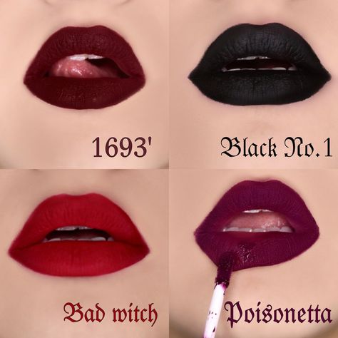 Dark Makeup Looks, Bad Witch, Black Lipstick, Goth Makeup, Dark Makeup, Soft Lips, Matte Liquid Lipstick, Makeup Eyeliner, Avocado Oil