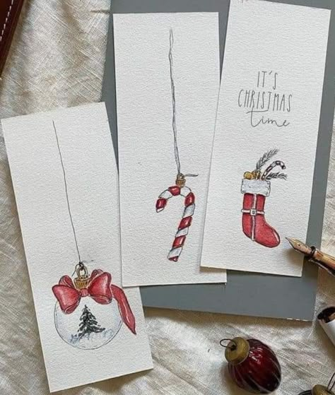 Christmas Watercolors, Watercolor Christmas Cards Diy, Painted Christmas Cards, Simple Christmas Cards, Christmas Card Art, Bday Cards, Watercolor Christmas Cards, Funny Christmas Cards, Diy Christmas Cards