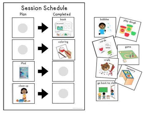 Visual Schedule Preschool, Preschool Speech Therapy, Learning Organization, Visual Supports, Visual Schedules, Slp Activities, Slp Ideas, Slp Resources, Speech Ideas