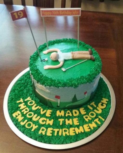 Golf Retirement Cakes For Men, Mens Retirement Cake, Golf Retirement Cake, Golf Themed Retirement Party, Golf Theme Retirement Party Ideas, Golf Retirement Party Ideas, Retirement Cakes For Men, Golf Retirement Party, Retirement Party Cakes