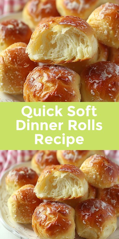 Need a quick and easy bread recipe? Try these soft dinner rolls. Ready in no time and super tasty! Soft Dinner Rolls Easy, Easy Bread Roll Recipes For Beginners, Soft Dinner Rolls Recipe, Soft Rolls Recipe, Yeast Dinner Rolls Recipe, Simple Bread Recipe, Quick And Easy Bread, Soft Bread Recipe, Soft Dinner Rolls