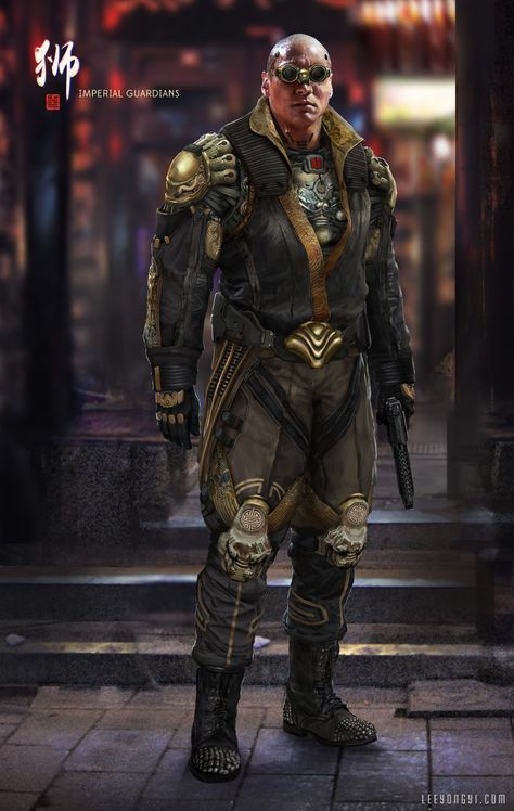 ArtStation - Triad Cyberpunk Bodyguard, Yong Yi Lee Cyberpunk Bodyguard, Chinese Triad, Apocalyptic Character, Shadowrun Rpg, Sci Fi Rpg, Cyberpunk 2020, Traveller Rpg, Cyberpunk Rpg, Model Sheet