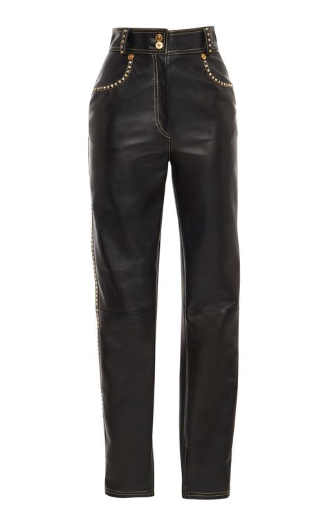 Versace Leather Pants, Versace Clothes, Versace Casual, Versace Pants, Versace Leather, Png Clothes, Versace Style, Home Edit, Designer Pants