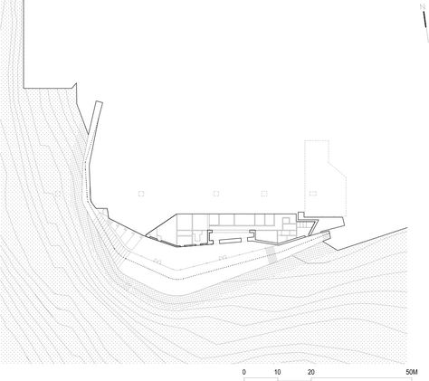 Image 21 of 26 from gallery of Mountain-Top Restaurant / Gbau. Plan Restaurant Plan, Restaurant Architecture, Architectural Section, Layout Architecture, Plan Drawing, Building Plan, Top Restaurants, Site Plan, Mountain Top