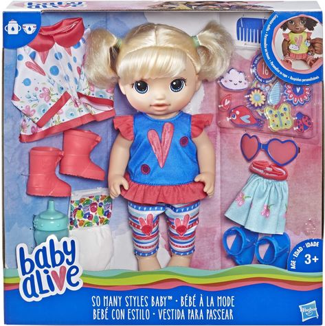 Boneca Baby Alive Vestida para Passear Loira Hasbro Loira | Amazon.com.br Baby Alive Stuff, Muñeca Baby Alive, Kids Wagon, Cool Fidget Toys, Jungle Baby Shower Theme, Baby Doll Toys, Baby Alive Dolls, Cat Birthday Party