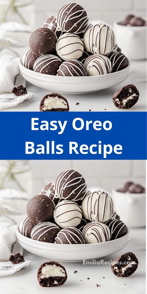 Craving a sweet treat? This Oreo Balls Recipe is the perfect indulgence. It's a delightful dessert that combines rich chocolate and creamy filling, making it an easy addition to your holiday festivities. Best Oreo Balls Recipe, Easy Oreo Balls Recipe, Oreo Ball Recipe, Easy Oreo Balls, Cookie Recipes Fun, Creative Dessert Ideas, Oreo Balls Recipe, Oreo Ball, Cream Cheese Oreo