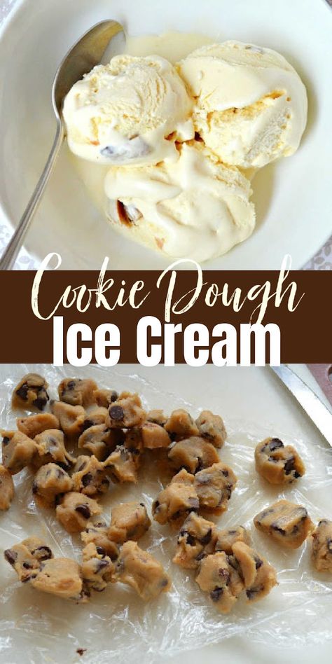 Cookie Dough Ice Cream | Serena Bakes Simply From Scratch Homemade Chocolate Chip Cookie Dough, Cookie Dough Ice Cream Recipe, Chocolate Chip Cookie Dough Ice Cream, Homemade Cookie Dough, Amazing Cookie Recipes, Creamy Vanilla Ice Cream, Eggless Chocolate Chip Cookies, Homemade Chocolate Chip Cookies, Cookie Dough Ice Cream