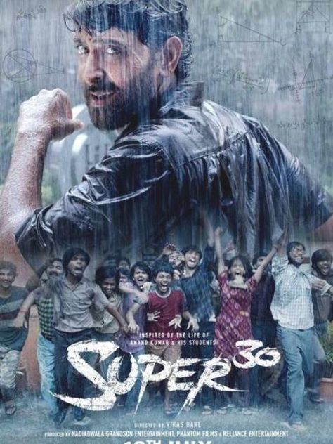 Bollywood superstar Hrithik Roshan shared a riveting new poster of his upcoming movie, Super 30 and the poster... Misery Movie, Top Rated Movies, Full Mon, Office Movie, X Movies, Imdb Movies, Movie Trailer, Bollywood Movie, Hrithik Roshan