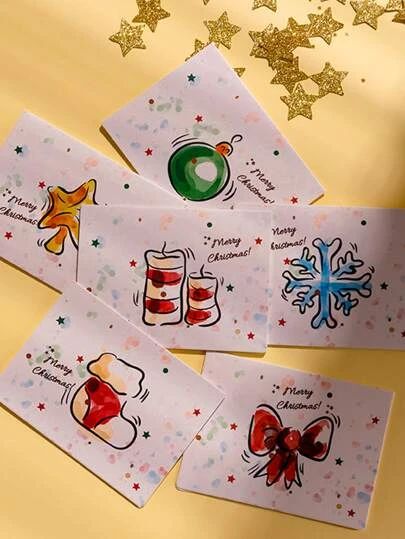 Lista de Desejos | SHEIN Diy Cute Christmas Cards, Merry Christmas Ideas, Christmas Envelope Art, Cartoon Christmas Cards, Christmas Greeting Cards Diy, Greeting Cards For Christmas, Christmas Card Decorations, Paper Cartoon, Christmas Envelope