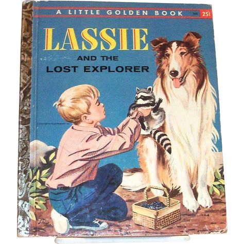 Vintage Little Golden: Lassie & the Lost Explorer, 1958, A Edition Lassie Dog, Rin Tin Tin, Read It And Weep, Old Children's Books, Childhood Stories, Classic Childrens Books, Golden Books, Tin Tin, Rough Collie