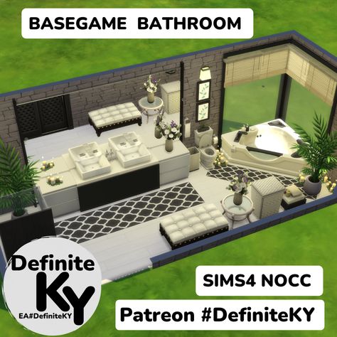 The Sims 4 Bathroom, Sims 2 House, Lotes The Sims 4, Sims Freeplay Houses, Sims 4 Cheats, Sims Free Play, Sims 4 House Plans, Sims 4 House Building, House Floor Design