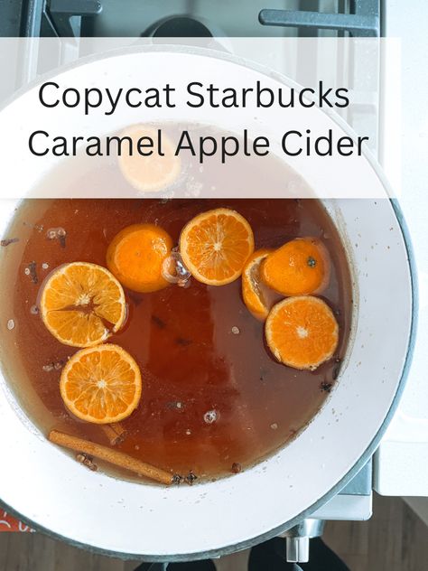 This homemade apple cider recipe is easy to make and is the perfect drink for cold weather or early mornings. Starbucks Apple Cider Recipe, Starbucks Caramel Apple Cider, Starbucks Apple Cider, Homemade Apple Cider Recipe, Caramel Apple Cider Recipe, Copycat Starbucks Drinks, Caramel Apple Cider, Apple Cider Drink, Cinnamon Caramel