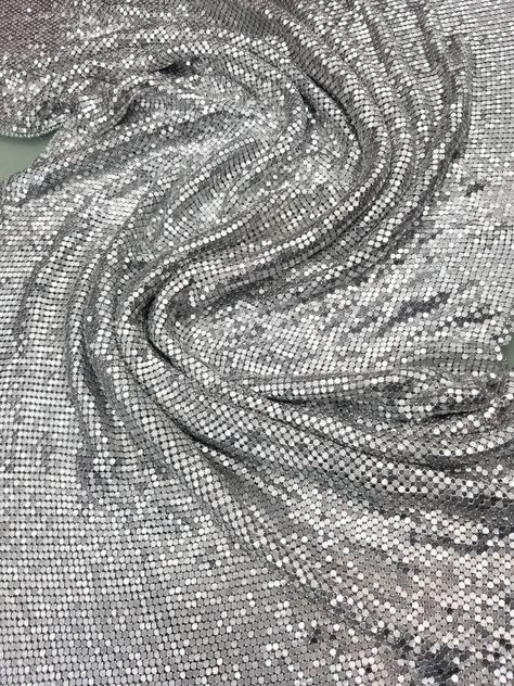 Sequence Fabric, Make Dress, Rhinestone Fabric, Silver Background, Dress Tops, Fabric Suppliers, Metallic Fabric, Fabric Beads, Silver Rhinestone