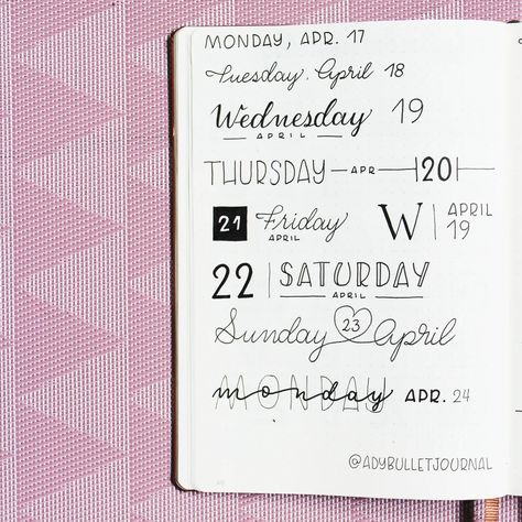 bullet journal date - Google Search Date Headers, Bullet Journal Headers, Sports Fonts, Journal Fonts, Bullet Journal Diy, Dot Journals, Bullet Journal Writing, Bullet Journal Lettering Ideas, Up Book