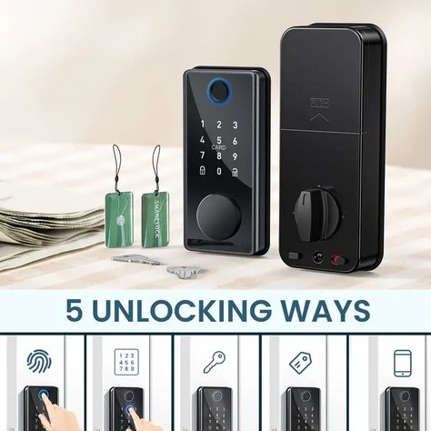 keyless entry door lock with keypad fingerprint door lock smart locks for front door electronic keypad smart deadbolt lock biometric smart digital door lock with   lock 1 Keyless Entry Door Locks, Fingerprint Door Lock, Entry Door Locks, Digital Door Lock, Deadbolt Lock, Smart Door Locks, Smart Door, Smart Lock, Entry Door