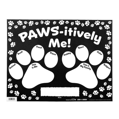 PRICES MAY VARY. WHAT YOU GET: 24 Ready-to-Decorate posters measuring 22??x 17?? PAWS THEME: Our paws theme is great for all elementary grade levels and looks awesome displayed on bulletin boards! ENCOURAGE CREATIVITY: Each student can customize their poster by decorating it in a way that represents them! CELEBRATE EACH STUDENT: These posters are great for boosting self-confidence and practicing public speaking as they present their posters to their classmates. THICK PAPER: Our Ready-to-Decorate Teacher Appreciation Door Decorations, Paw Decorations, Office Bulletin Boards, About Me Poster, All About Me Poster, Work Bulletin Boards, 2nd Grade Class, Classroom Arrangement, All About Me Worksheet