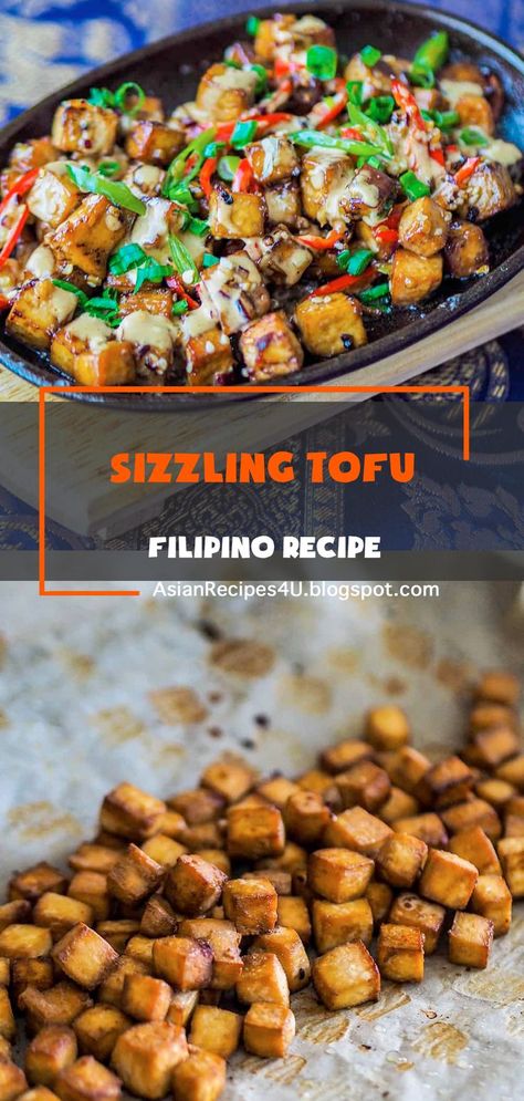 This Filipino sizzling tofu recipe or tofu sisig is inspired by one of the famous restaurant chains in the country called Max and a lot of the locals really enjoy this dish with rice. #Filipino #Recipes #Tofu Sizzling Tofu, Tofu Sisig, Sisig Recipe, Recipes Tofu, Tofu Recipe, Filipino Recipes, The Locals, Restaurant