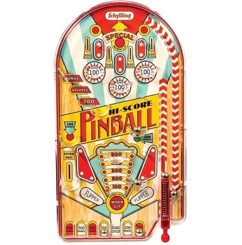 Hi-Score Pinball Game Pinball Art, Pinball Wizard, Pinball Game, Pinball Machines, Retro Designs, Vintage Games, Retro Toys, Machine Design, Pinball Machine