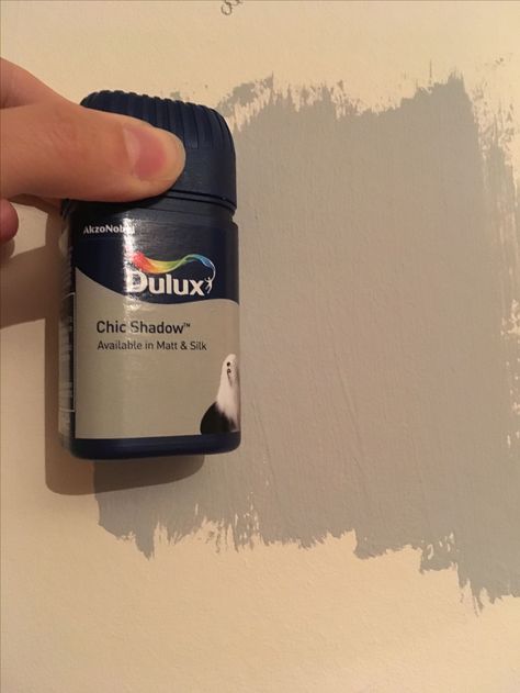 Dulux chic shadow Chic Shadow Dulux Paint, Dulux Chic Shadow, Grey Wall Paint, Chic Shadow, Wall Paint Color, Dulux Paint, Grey Wall, Grey Paint, Guest Rooms