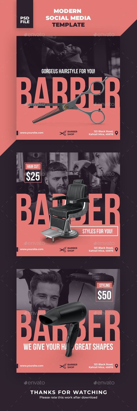 Barber Social Media Design, Barber Design Graphics, Barber Graphic Design, Barber Social Media, Instagram Fonts, Tipografi 3d, Barbershop Design, Instagram Font, Instagram Promotion