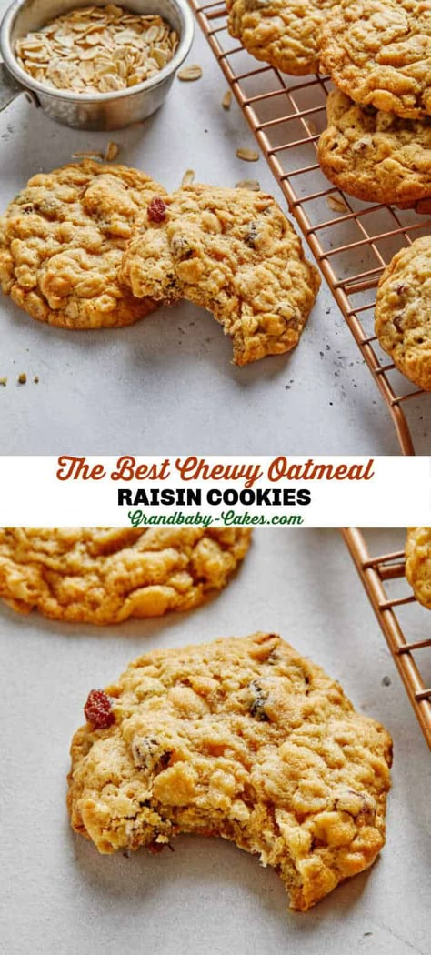 Chewy Oatmeal Raisin Cookies Recipe Soft Oatmeal Raisin Cookies Recipe, Oatmeal Raisin Cookies Without Butter, Betty Crocker Oatmeal Raisin Cookies, Bakery Style Oatmeal Raisin Cookies, Babycakes Recipes, Soft Oatmeal Raisin Cookies, Oatmeal Raisin Cookie Recipe, Oatmeal Raisin Cookies Recipe, Raisin Cookies Recipe