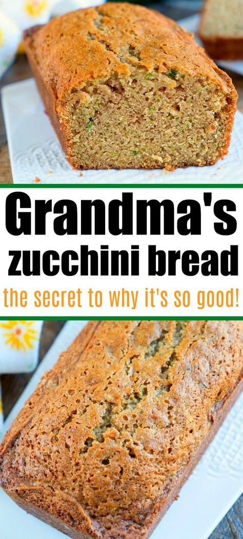 Moist Zucchini Bread Recipe, Moist Zucchini Bread, Zucchini Recipes Dessert, Easy Zucchini Bread, Best Zucchini Bread, Best Zucchini, Grated Zucchini, Zucchini Bread Recipe, Easy Zucchini