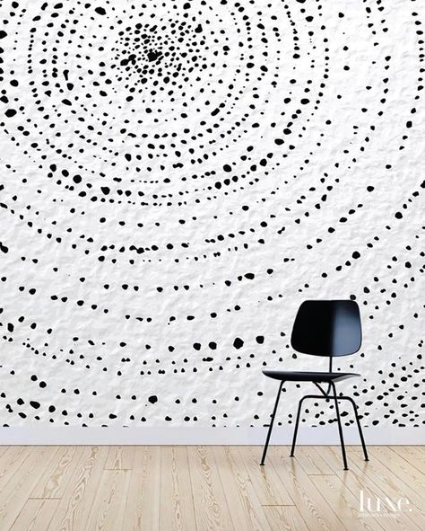 Meet The Duo Behind Olivia + Poppy Wallpaper | Luxe Interiors + Design Hand Painted Wall Pattern, Insta Wall, Hallway Mural, Paper Paste, Office Mural, Polka Dots Wallpaper, Watercolour Texture Background, Polka Dot Walls, Texture Wall