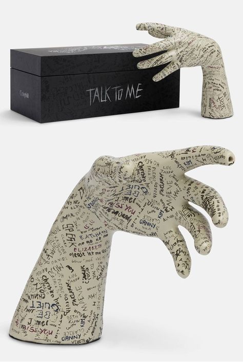 Gather your friends around, light a candle, hold hands with this ceramic party hand prop replica, and say... "Talk to Me." 🤝👻 Hand Props, Talk To Me Poster, Talk To Me Hand Movie, Movie Props Diy, Diy Horror Movie Props, Talk To Me Movie, Horror Props, Horror Diy, Horror Collection