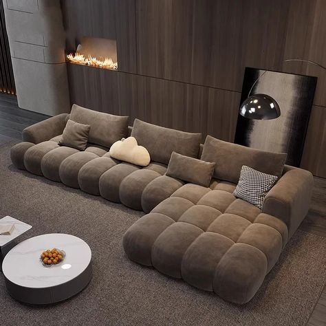 Relaxing Fancy Sofa Cheap Stretch Brown Floor Recliner Sofa Puffs Sectional Juego De Muebles Para Sala Living Room Furniture - AliExpress Minotti Sofa Modern Living, Fancy Sofa, Minotti Sofa, Sofas Luxury, Contemporary Sofa Design, Man Bedroom, Sofa Arrangement, Sofa Contemporary, House Aesthetics