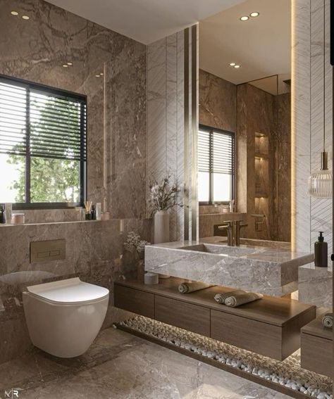 Luxury Bathroom Master Baths Modern Interior Design, Washbasin Design, Bathroom Decor Luxury, Washroom Design, Bathroom Design Ideas, Bathroom Design Decor, Toilet Design, Design Bathroom, Bathroom Inspiration Decor