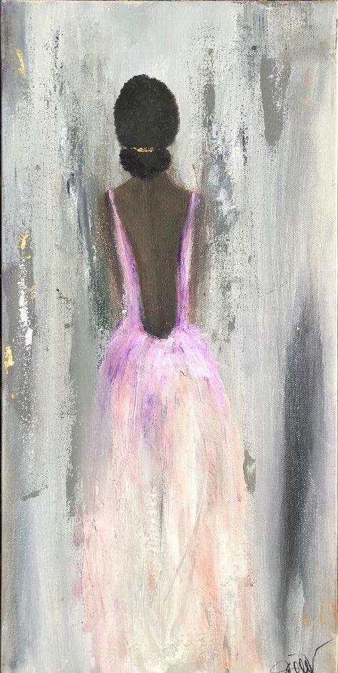 Figurative Art Female Painting, Fashion Painting Canvas, Mum Painting, People Abstract, Fashion Canvas Art, Postcards Diy, Dancer Painting, Modern Art Canvas Painting, Surprise Her