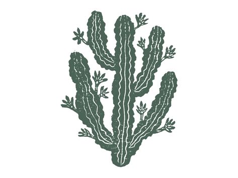 Desert Linocut, Cactus Linocut, Acrylic Cactus, Lino Ideas, Woodcut Illustration, Cactus Tattoo, Cactus Drawing, I Love Flowers, Cactus Illustration