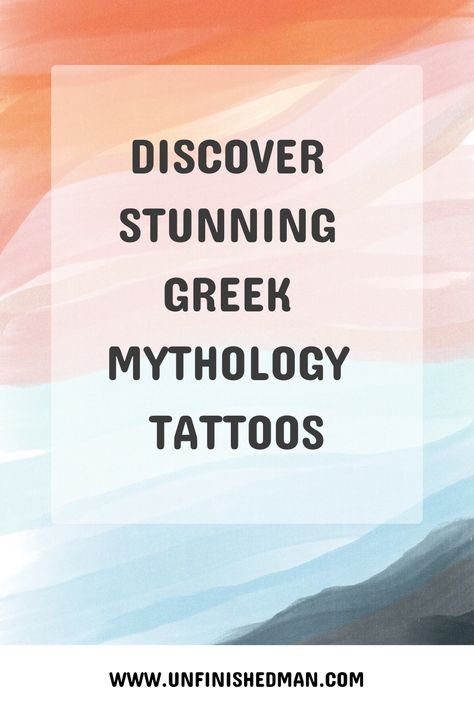 Discover the power and beauty of Greek mythology tattoos. Find inspiration from gods, goddesses, heroes, and mythical creatures to create a stunning tattoo design that embodies ancient stories and symbolism. From intricate linework to vibrant colors, these tattoos offer endless possibilities for symbolic body art that captures the essence of Greek myths. Explore this timeless theme and bring a touch of mythological magic into your ink collection! Greek Minimalist Tattoo, Greek Words Tattoo, Inspiring Tattoos, Greek Mythology Tattoos, Mythology Tattoos, Music Technology, Gods Goddesses, Divine Design, Greek Myths