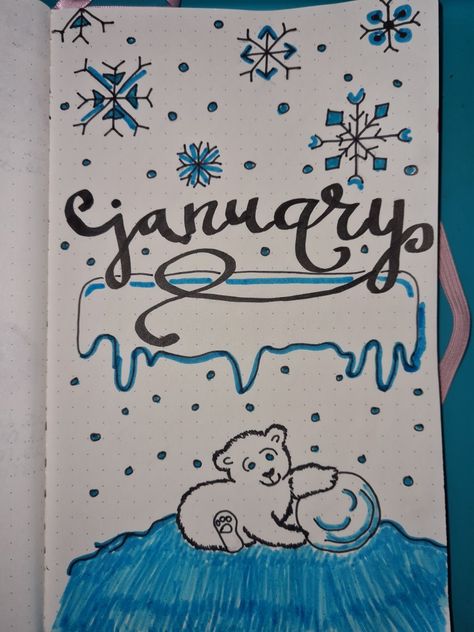 Januari Ijsbeer bullet journal

#bujo #bulletjournal #icebear #ijsbeer #januari #january #bullet #journal #drawing #callighrapy January Bullet Journal Cover, Polar Bear Theme, January Bullet Journal, Journal Drawing, Bullet Journal Pages, Bullet Journal Cover, Ice Bears, Wreck This Journal, Bear Theme